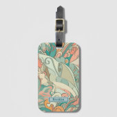 Pastel Abstrakt Paisley Pattern Gepäckanhänger (Vorderseite Vertikal)