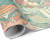 Pastel Abstrakt Paisley Pattern Geschenkpapier (Rolleneckpunkt)