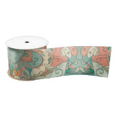 Pastel Abstrakt Paisley Pattern Satinband (Spule)