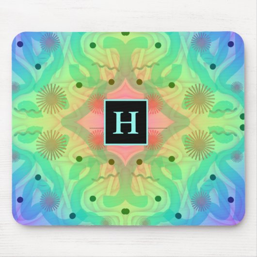 Pastel Abstrakt Pattern Mousepad (Vorne)