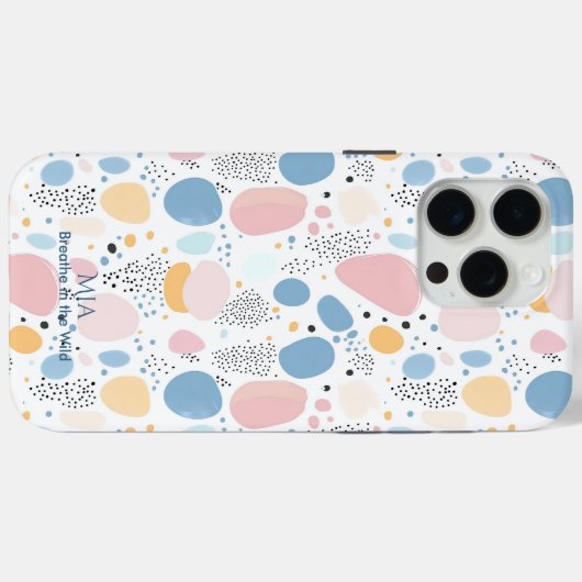 Pastel Abstrakt Pebble - Minimalistisch Bio Case-Mate iPhone Hülle (Rückseite (Horizontal))