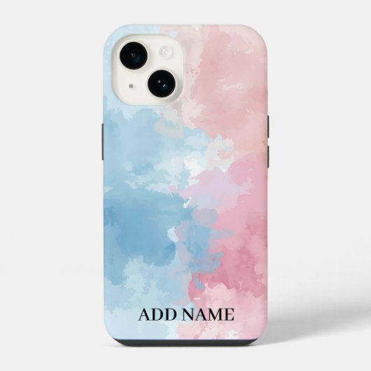 Pastel Abstrakt Phone Case - Personalisiert Waterc iPhone Hülle (Rückseite)