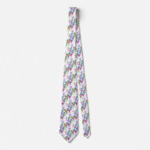 Pastel Abstrakt Retro Squares Polka Dots Muster Krawatte (Vorderseite)