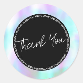 Pastel Abstrakt Script Business Vielen Dank Runder Aufkleber