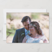 Pastel Abstrakt Shapes Lines Foto Hochzeit Dankeskarte (Rückseite)