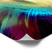 Pastel Abstrakt Sketch Reclining Man Blue Green Poster (Ecke)