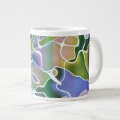 Pastel Abstrakt Stripes Jumbo-Tasse (Vorderseite Rechts)