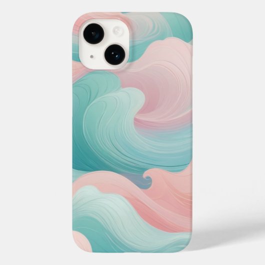 Pastel Abstrakt Swirl iPhone Case 14 (Rückseite)