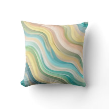 Pastel Abstrakt Wave Throw Kissen