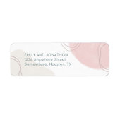 Pastel Abstrakte Formen Linien Name Rücksendeadres (Vorne)