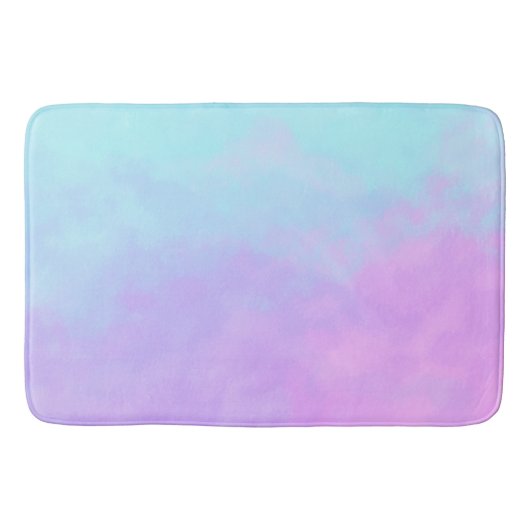 Pastel Abstrakte Wolken Badematte (Vorderseite)