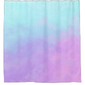 Pastel Abstrakte Wolken Duschvorhang (Vorderseite)