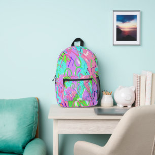 Pastel Abstrakter Pop Art Bedruckter Rucksack
