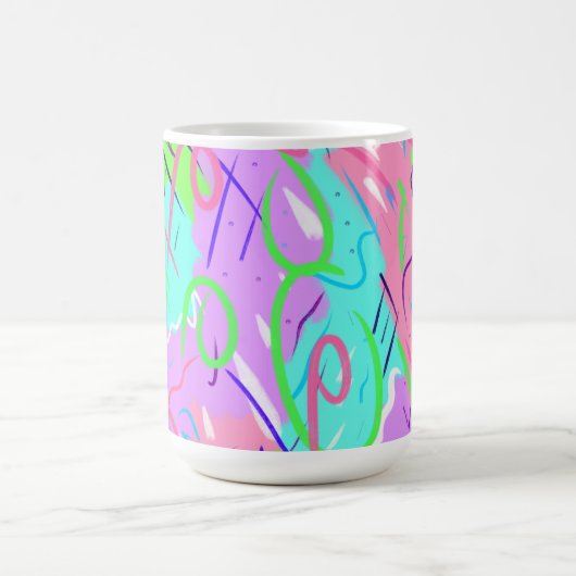 Pastel Abstrakter Pop Art Kaffeetasse (Mittel)