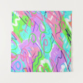 Pastel Abstrakter Pop Art Wandteppich (Vorderseite)