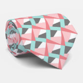 Pastel Abstraktes Angesagtes Mosaikkunstmuster Krawatte (Gerollt)