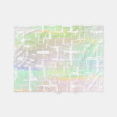 Pastel Abstraktes mehrfarbiges Muster Fleecedecke (Vorderseite (Horizontal))