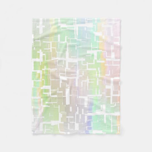 Pastel Abstraktes mehrfarbiges Muster Fleecedecke (Vorderseite)