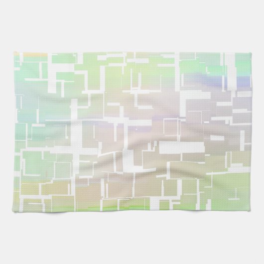 Pastel Abstraktes mehrfarbiges Muster Geschirrtuch (Horizontal)