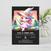 Pastel Adorable Wizard Geburtstag Einladung (Stehend Vorderseite)