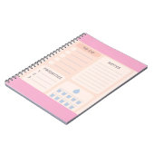 Pastel Aesthetic Daily Planner Notebook Notizblock (Linke Seite)