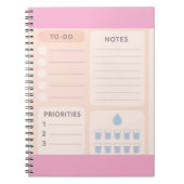 Pastel Aesthetic Daily Planner Notebook Notizblock (Vorderseite)
