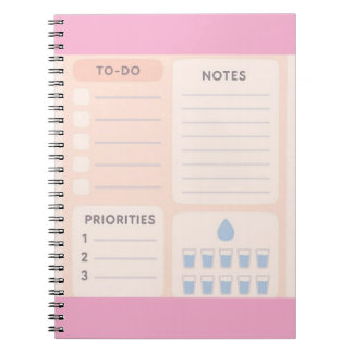 Pastel Aesthetic Daily Planner Notebook Notizblock