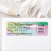 Pastel Agate Gold Glitzer Rücksendeadresse (Insitu)