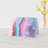 Pastel Agate Karte (Gelbe Blume)