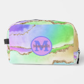 Pastel Agate Rainbow Holographic Dop Kit Waschbeutel (Vorderseite)