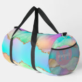 Pastel Agate Rainbow Holographic Large Duffel Bag Duffle Bag (Rechte Ecke)