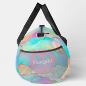 Pastel Agate Rainbow Holographic Large Duffel Bag Duffle Bag (Rechts)