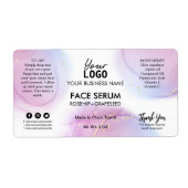Pastel Alcohol Ink Face Serum Labels (Vorne)