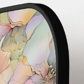 Pastel Alcohol Ink Floral Personalized Pickleball Schläger (Linke Seite)