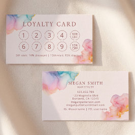 Pastel Alcohol Ink Modern Loyalty Card Treuekarte