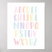 Pastel Alphabet Girls Room Poster (Vorne)