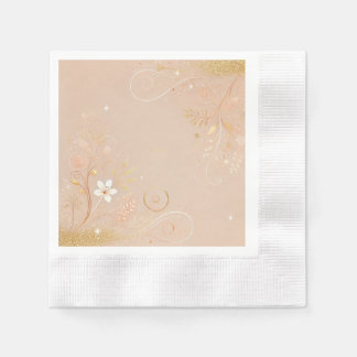 Pastel Amber Floral Morif Design Serviette