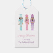 Pastel American Nutcrackers Happy Holidays Geschenkanhänger (Vorderseite)