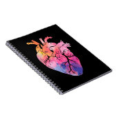 Pastel Anatomisches Herz Farbenfrohe Kardiologie Notizblock (Rechte Seite)