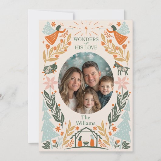 Pastel Angel Weihnachtskarte 2 Dankeskarte (Vorderseite)