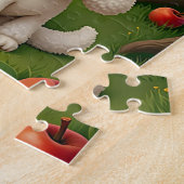 Pastel Apple Girl with Puppy - Fun Puzzle for Kids (Seite)