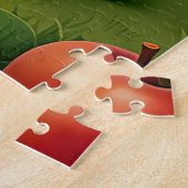 Pastel Apple Girl with Puppy - Fun Puzzle for Kids (Seite)