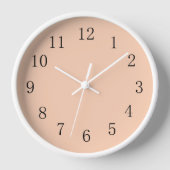 Pastel Apricot Kitchen Wall Clock Uhr (Vorderseite)