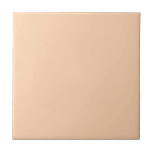 Pastel Apricot Solid Color | Classic | elegant Fliese (Vorderseite)