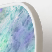 Pastel Aqua and Purple Agate with Monogram Pickleball Schläger (Linke Seite)