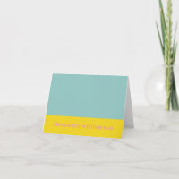 Pastel Aqua Blau und Gelb Geometrisch Personalisie