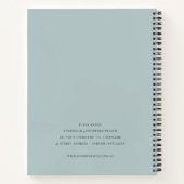 PASTEL AQUA BLUE BLUSH PINK SEWMACHINE TAILOR NOTIZBLOCK (Rückseite)