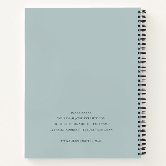 PASTEL AQUA BLUE BLUSH PINK SEWMACHINE TAILOR NOTIZBLOCK (Rückseite)