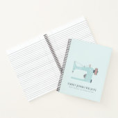 PASTEL AQUA BLUE BLUSH PINK SEWMACHINE TAILOR NOTIZBLOCK (Innenseite)