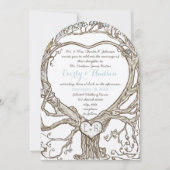 Pastel Aqua Blue Boho Bohemisch Heart Shaped Einladung (Vorderseite)